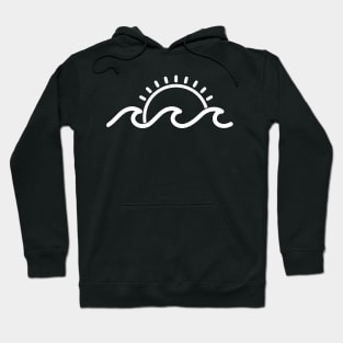 Minimal Art Of Sun & Waves Gives Positive & Good Vibes Hoodie